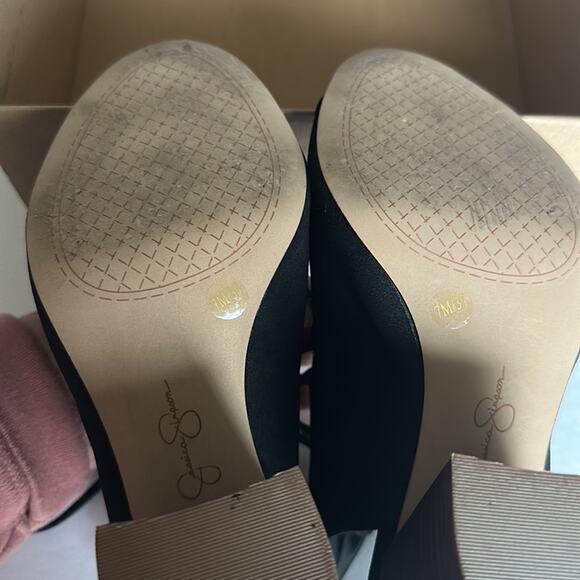 Jessica Simpson Chunky Heel Sandals Lace Up Goth Witchy Boho Black Women's 7 - Picture 12 of 15